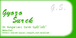 gyozo surek business card